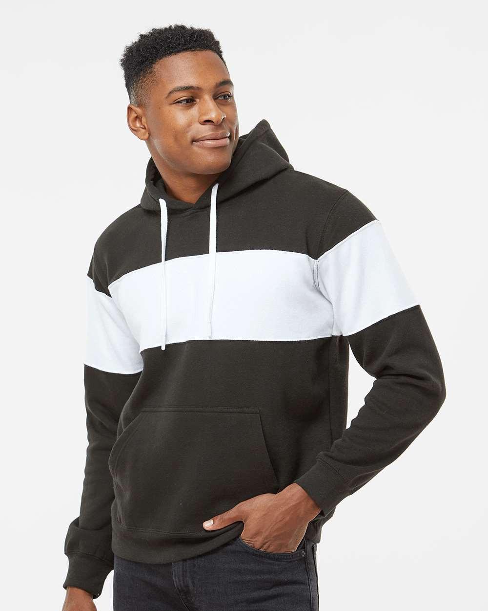 Varsity Fleece Colorblocked Hooded Sweatshirt [8644]