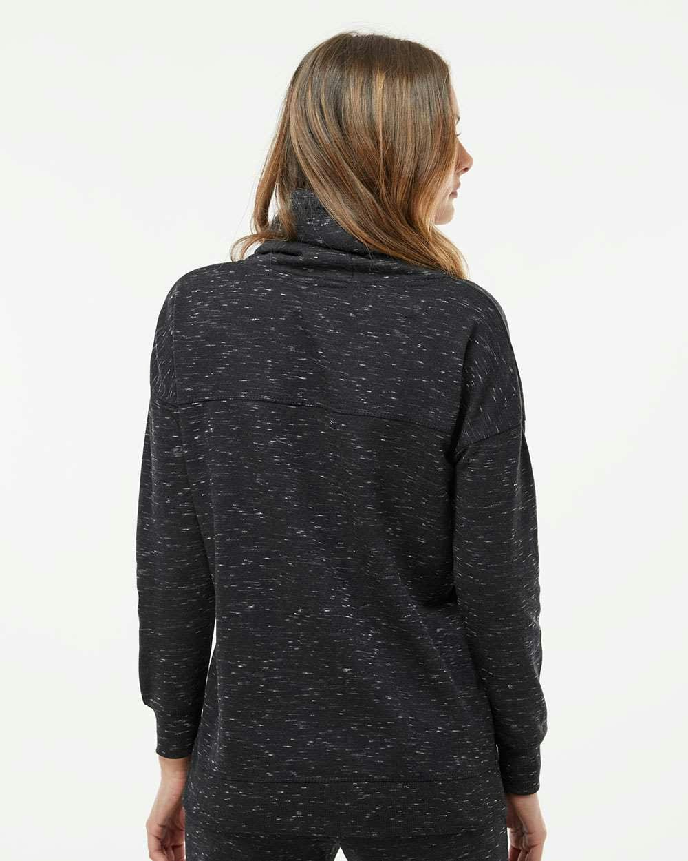 Women’s Mélange Fleece Cowl Neck Sweatshirt [8673]