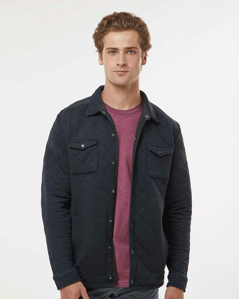 Quilted Jersey Shirt Jacket [8889]