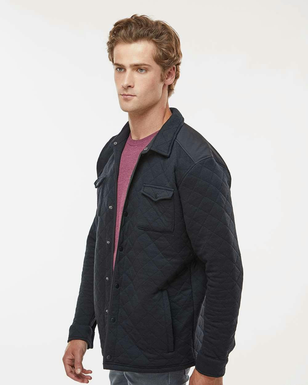 Quilted Jersey Shirt Jacket [8889]