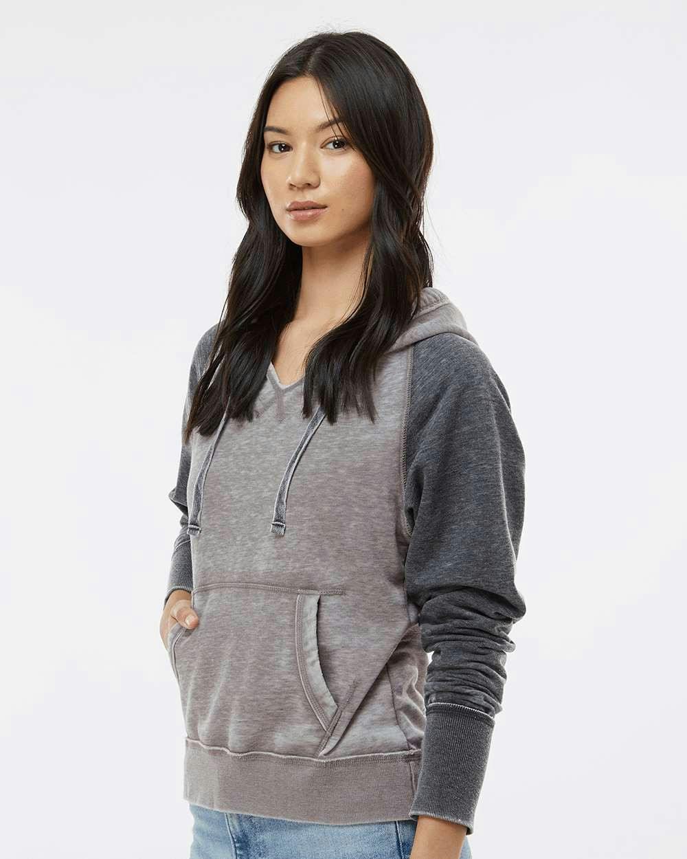 Women's Zen Fleece Raglan Hooded Sweatshirt [8926]