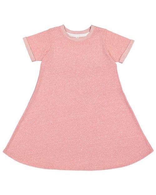 Harborside Mélange French Terry Girls' Twirl Dress [2679]