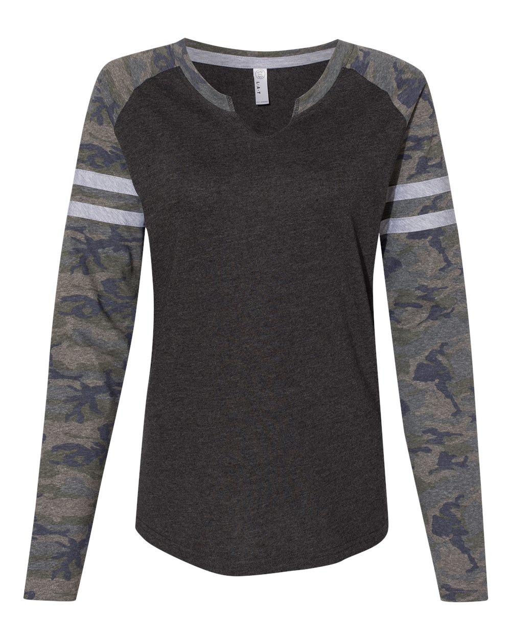 Women's Fine Jersey Mash Up Long Sleeve T-Shirt [3534]