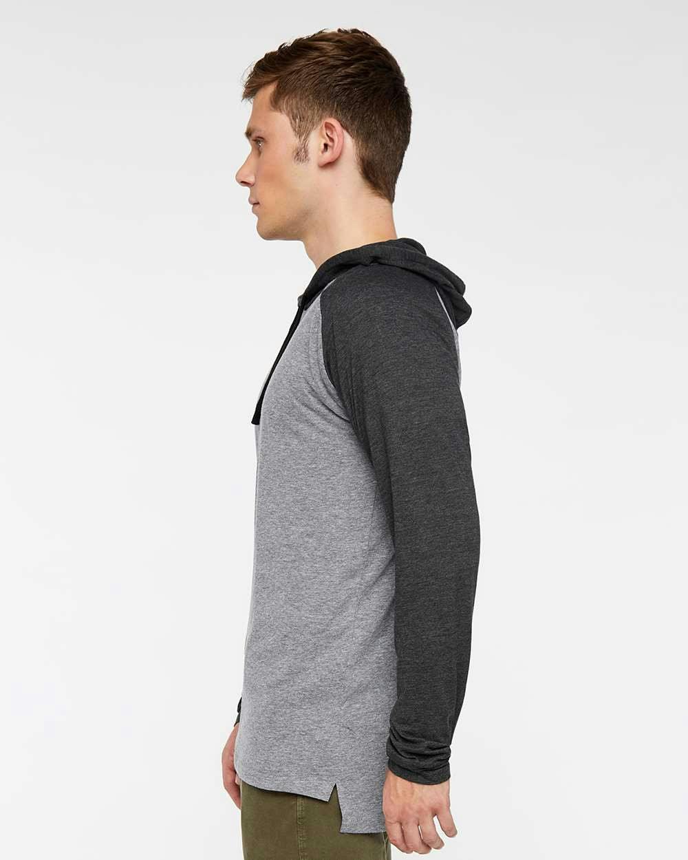 Fine Jersey Hooded Long Sleeve Raglan T-Shirt [6917]