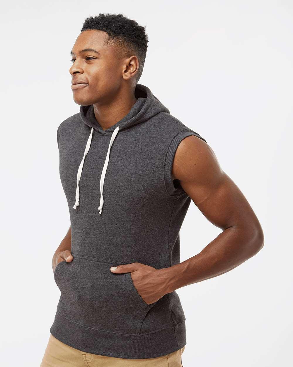 Triblend Sleeveless Hooded Sweatshirt [8877]