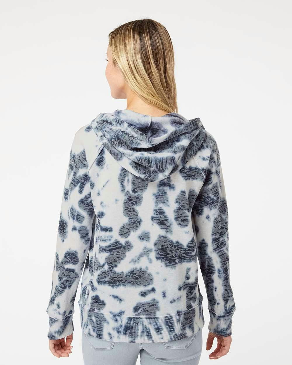 Women’s Courtney Burnout V-Notch Hooded Sweatshirt [W1162]