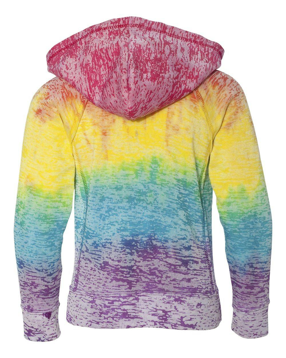 Girls’ Courtney Burnout V-Notch Hooded Sweatshirt [W1162Y]