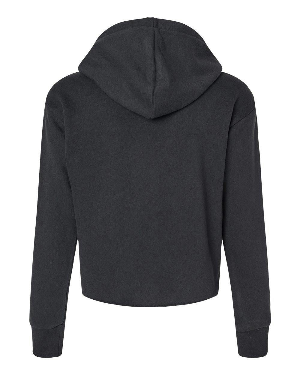 Women's Laguna Sueded Raw Edge Crop Hoodie [9384]