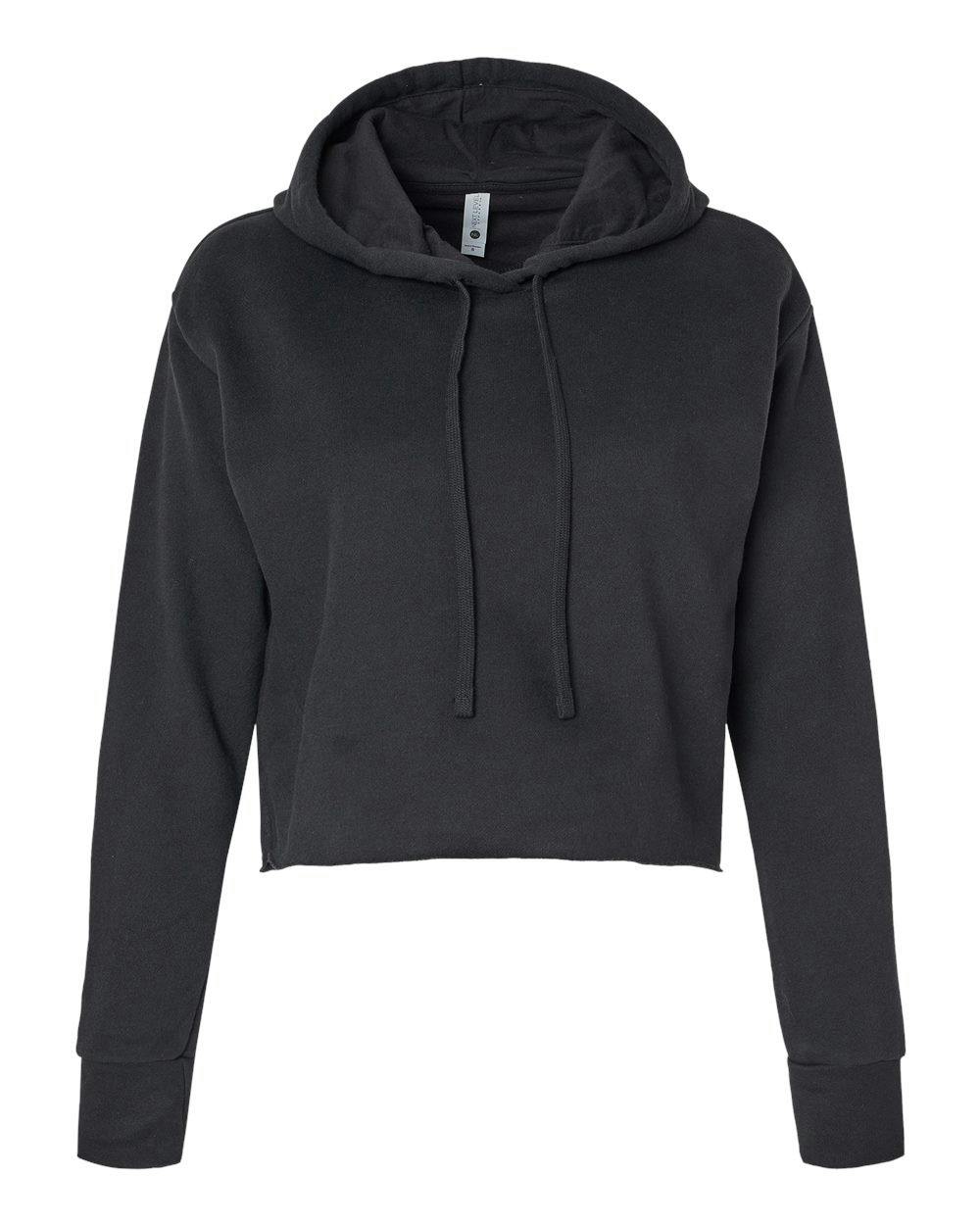 Women's Laguna Sueded Raw Edge Crop Hoodie [9384]