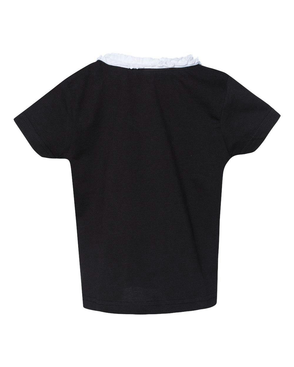 Toddler Girls' Ruffle Neck Fine Jersey Tee [3329]