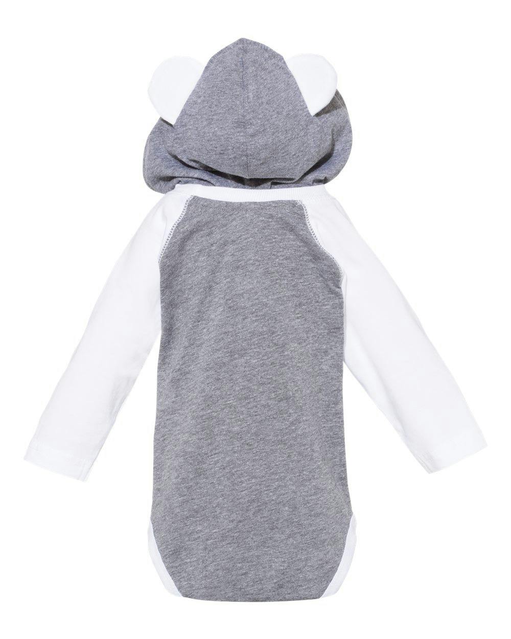 Fine Jersey Infant Character Hooded Long Sleeve Bodysuit with Ears [4418]