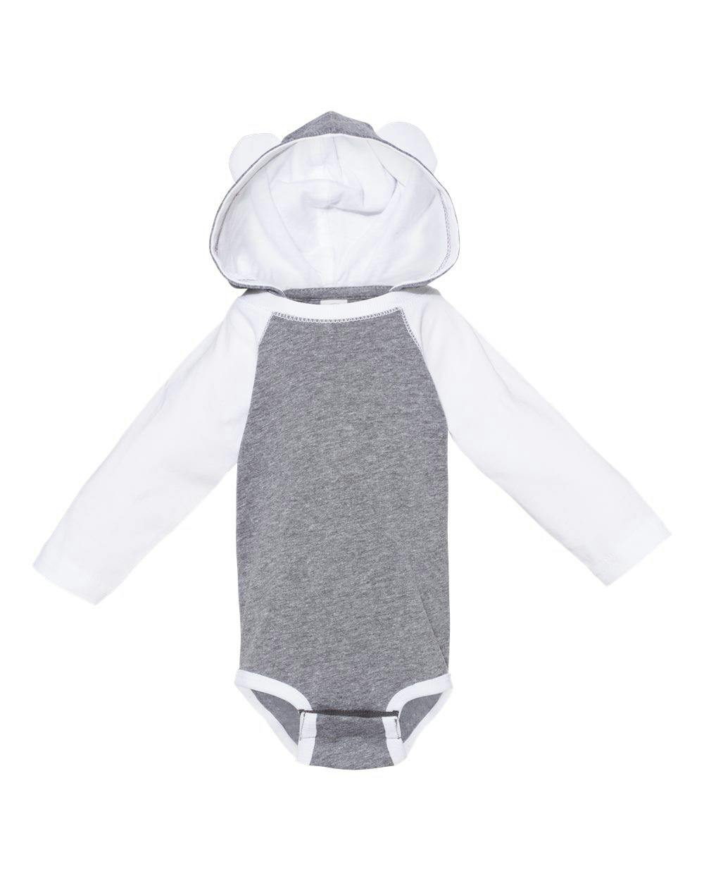 Fine Jersey Infant Character Hooded Long Sleeve Bodysuit with Ears [4418]