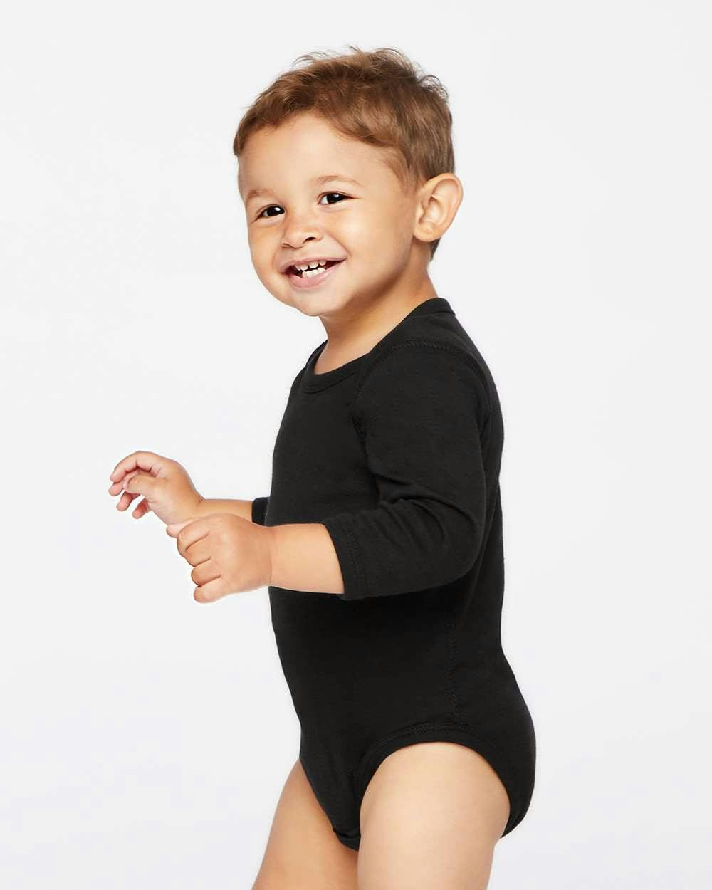 Infant Long Sleeve Baby Rib Bodysuit [4411]