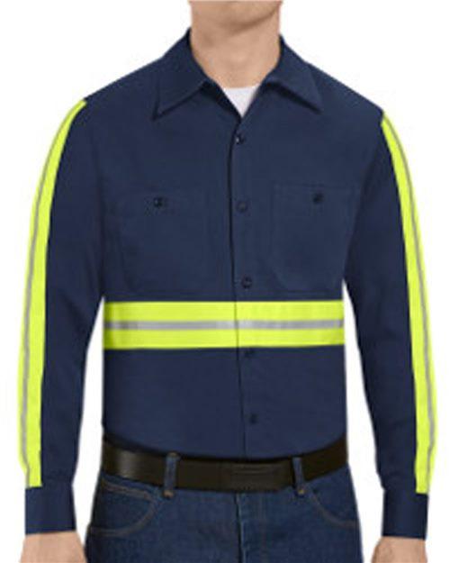 Enhanced Visibility Long Sleeve Cotton Work Shirt [SC30E]