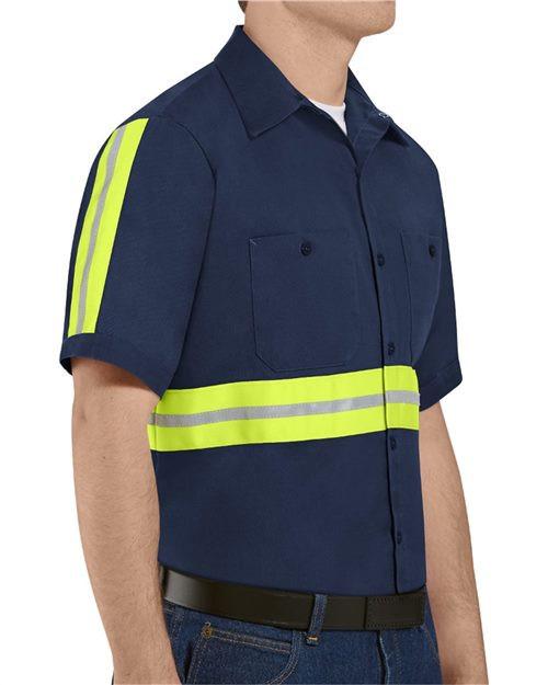 Enhanced Visibility Short Sleeve Cotton Work Shirt [SC40E]