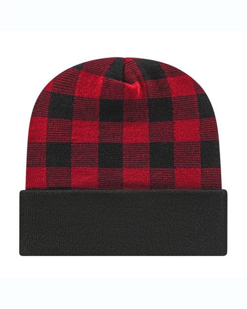 USA-Made Plaid Beanie [RKP12]