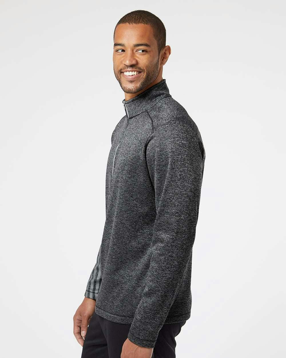 Brushed Terry Heathered Quarter-Zip Pullover [A284]