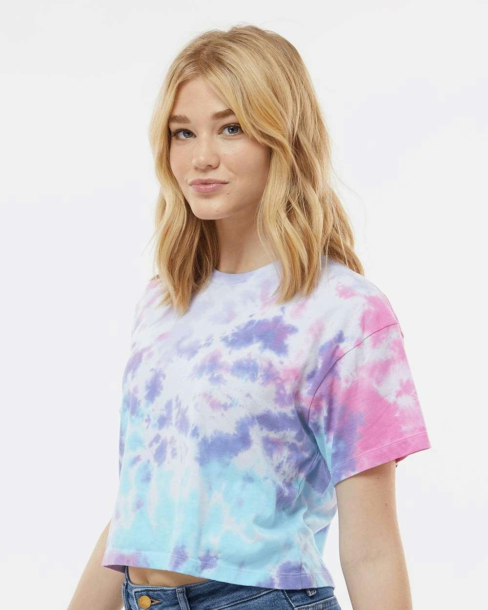 Women's Tie-Dyed Crop T-Shirt [1050]