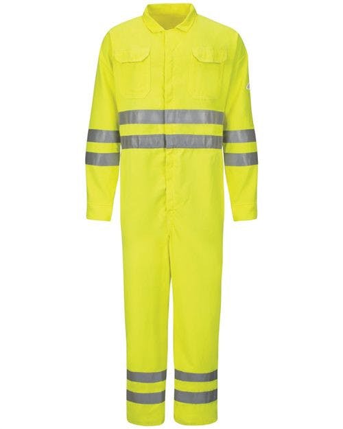 Hi-Vis Deluxe Coverall with Reflective Trim - CoolTouch® 2 - 7 oz. - Tall Sizes [CMD8T]