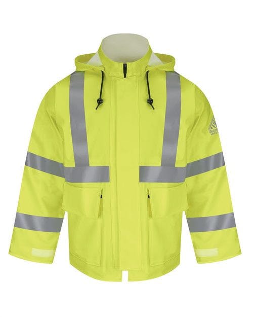 Hi-Visibility Flame-Resistant Rain Jacket [JXN4]