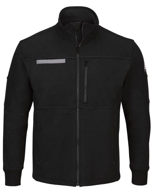 Zip Front Fleece Jacket-Cotton /Spandex Blend - Tall Sizes [SEZ2T]