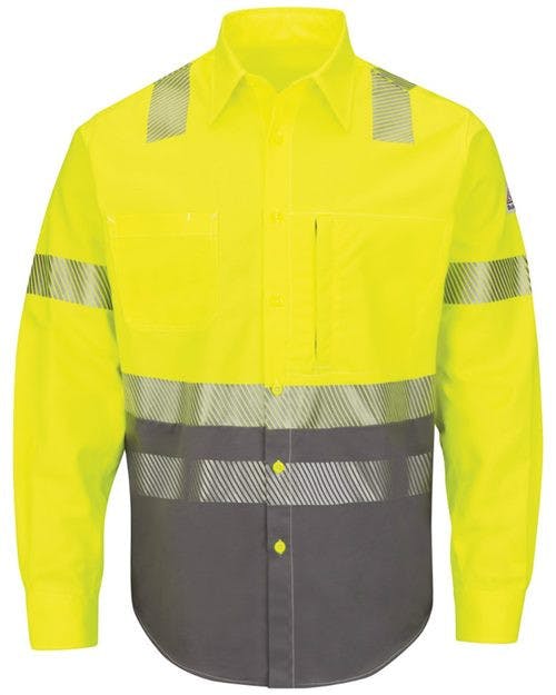 Hi-Visibility Color Block Uniform Shirt - EXCEL FR® ComforTouch® - 7 oz. - Tall Sizes [SLB4HT]