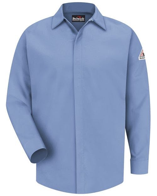 Concealed-Gripper Pocketless Long Sleeve Shirt - CoolTouch® 2 - Tall Sizes [SMS2T]