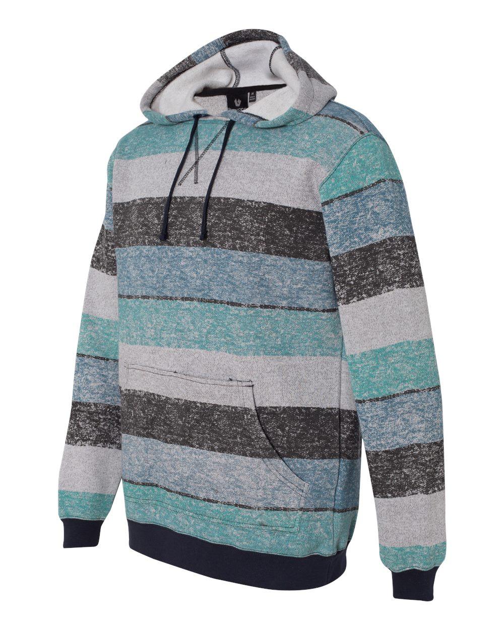 Printed Stripes Fleece Sweatshirt [8603]