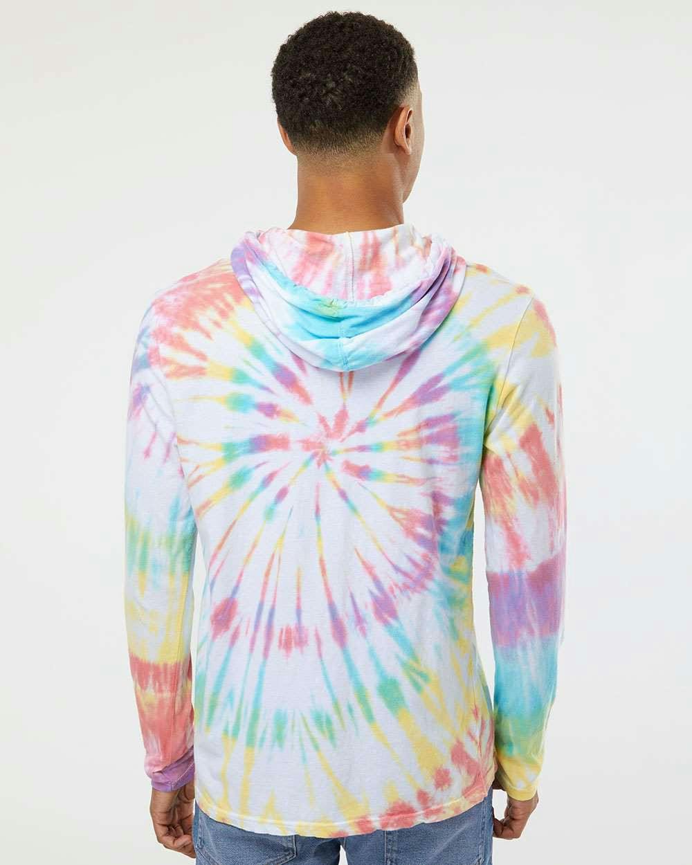 Tie-Dyed Long Sleeve Hooded T-Shirt [430VR]