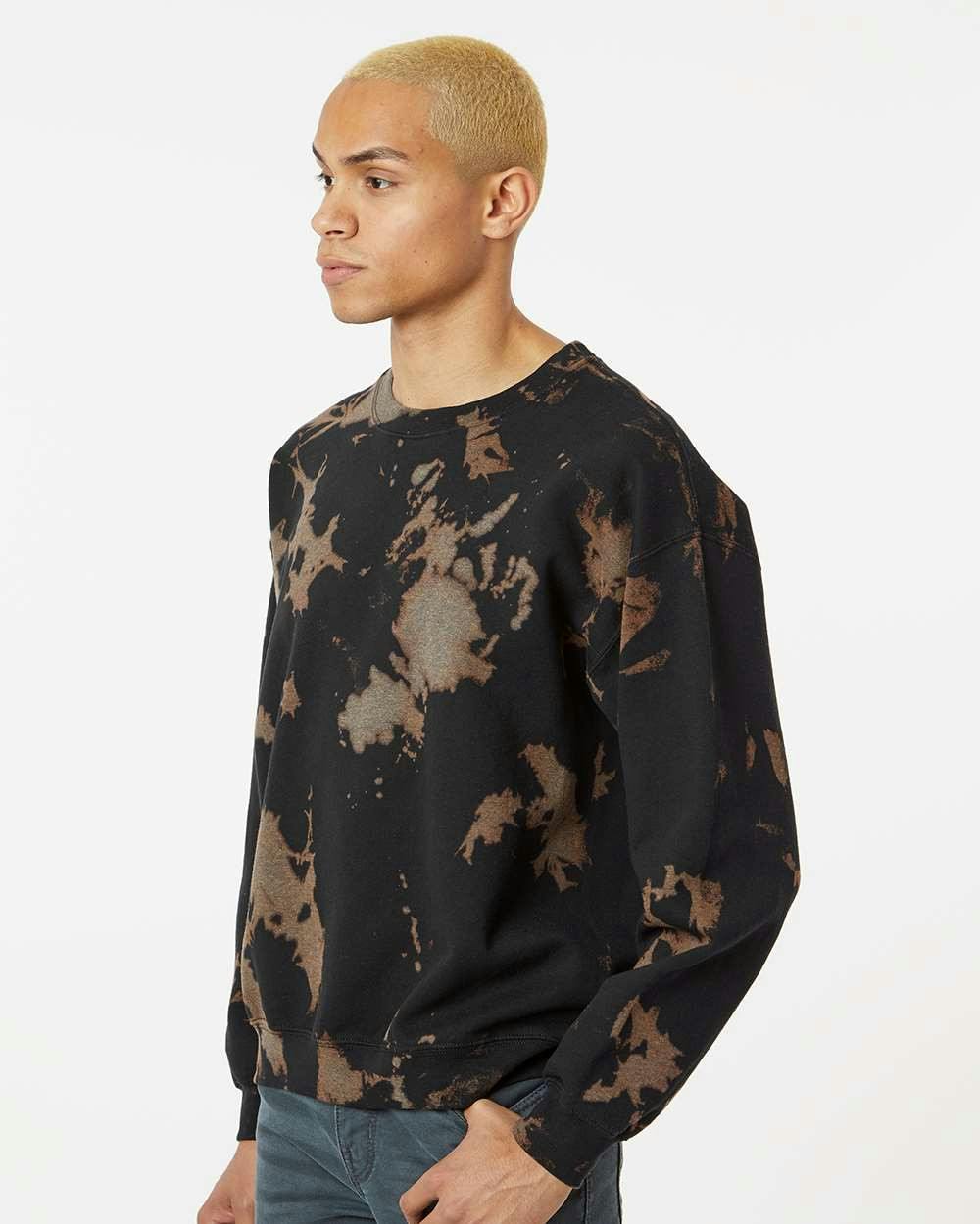 Essential Fleece Bleach Wash Crewneck Sweatshirt [681BW]