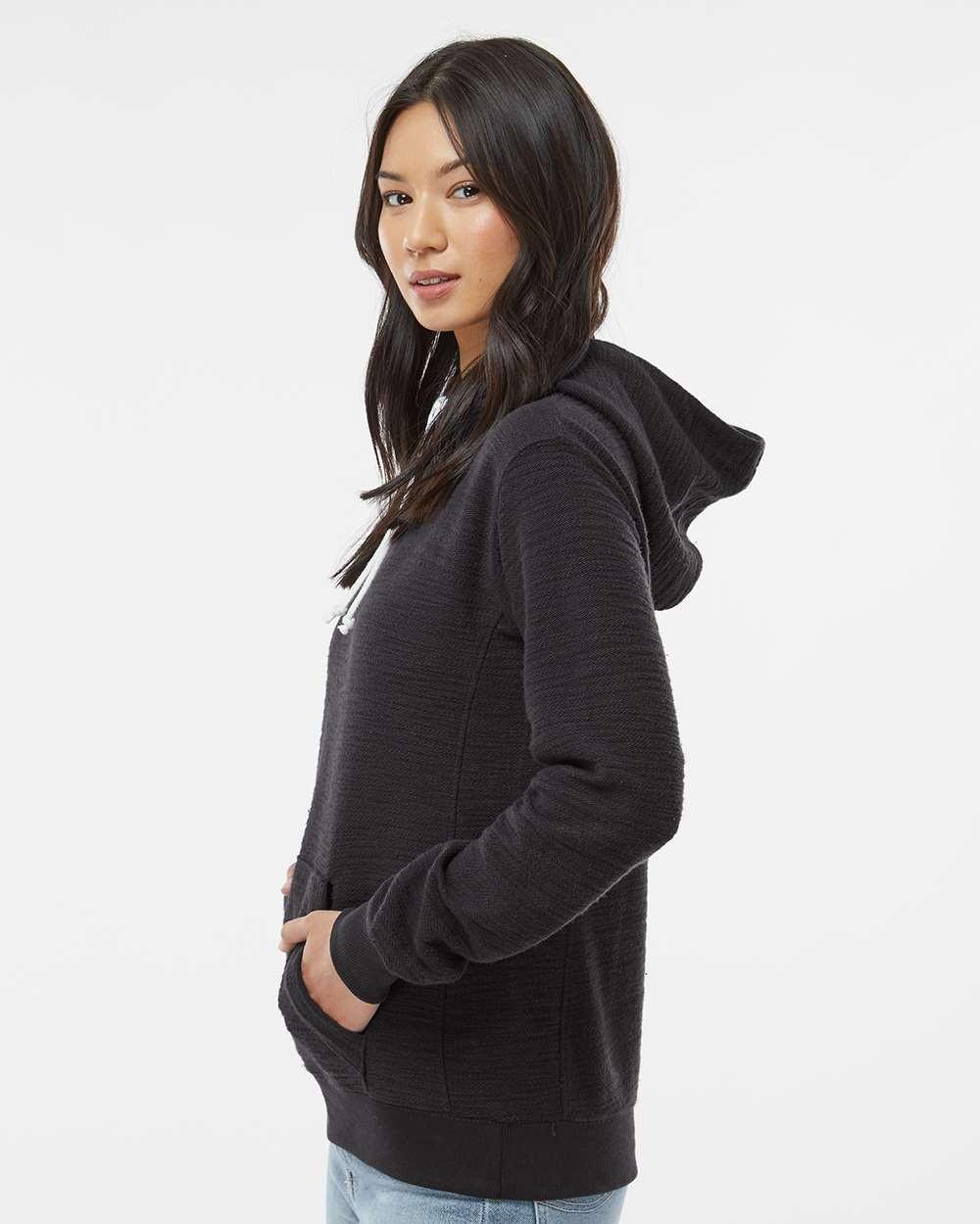 Women’s French Terry Sport Lace Scuba Hooded Pullover [8694]