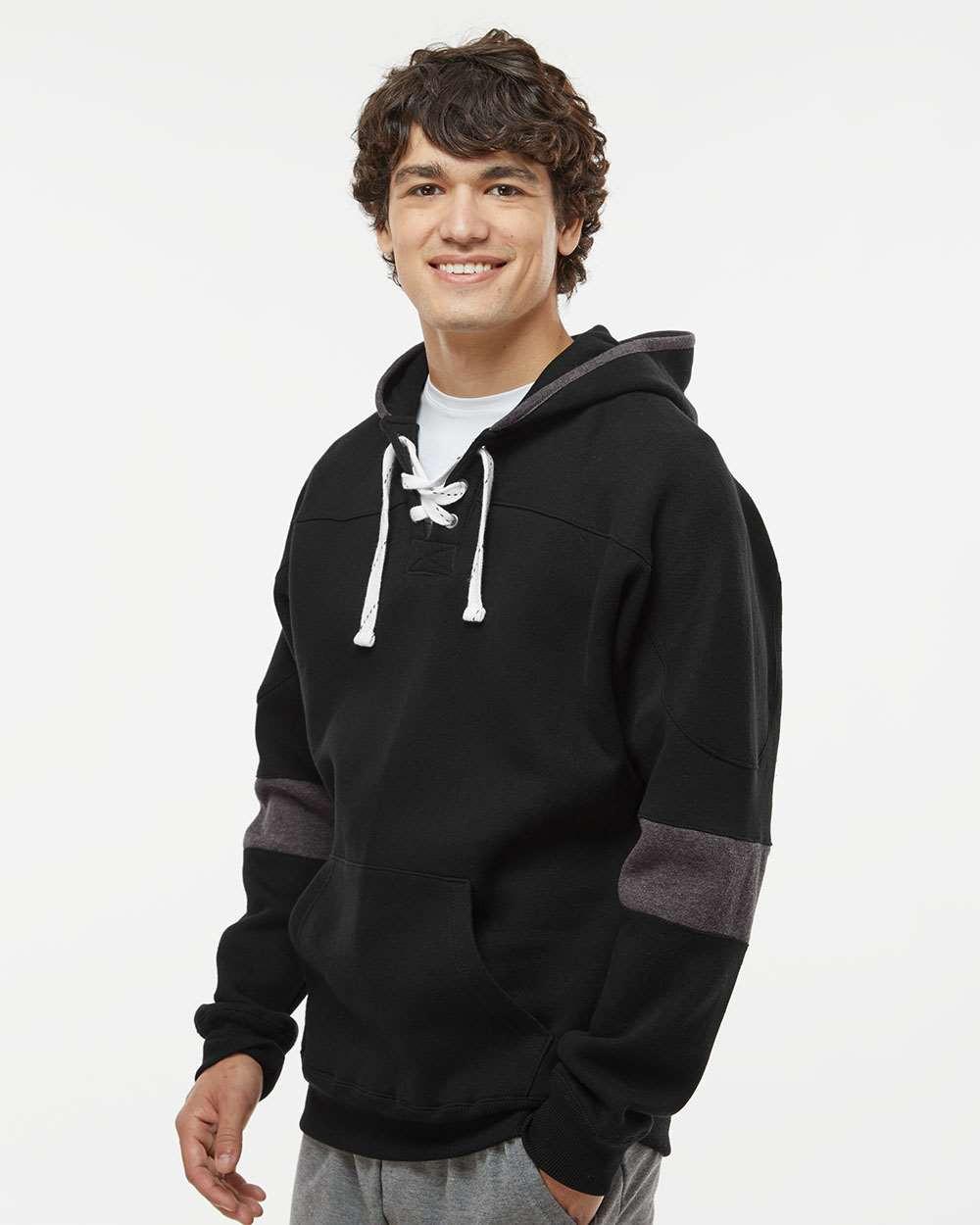 Sport Lace Colorblocked Fleece Hooded Sweatshirt [8832]