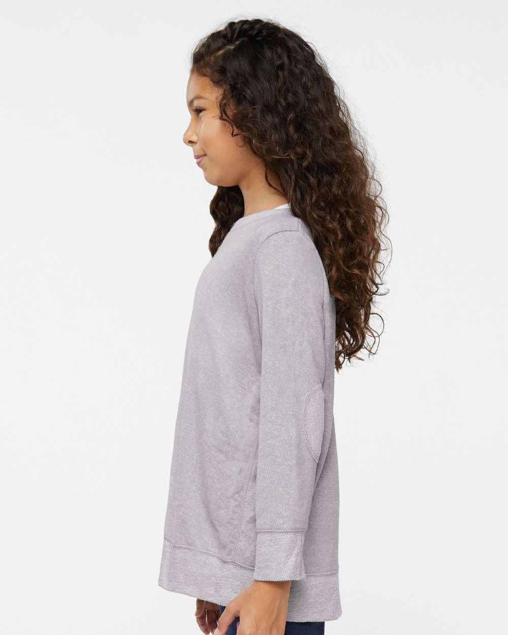 Youth Harborside Mélange French Terry Long Sleeve with Elbow Patches [2279]