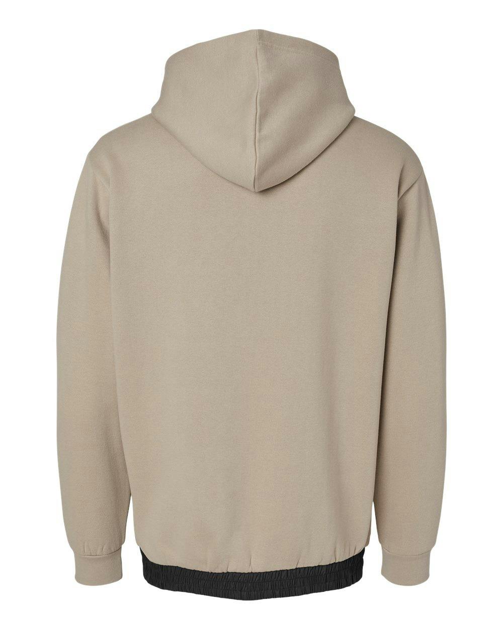 Mixed Media Hooded Sweatshirt [23112]