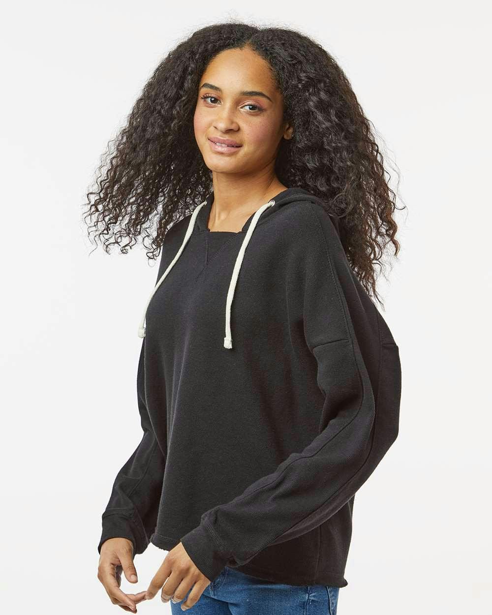 Women's Angel Fleece Crop Hooded Sweatshirt [W23101]