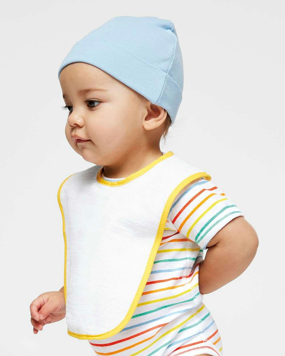 Infant Contrast Trim Terry Bib [1003]