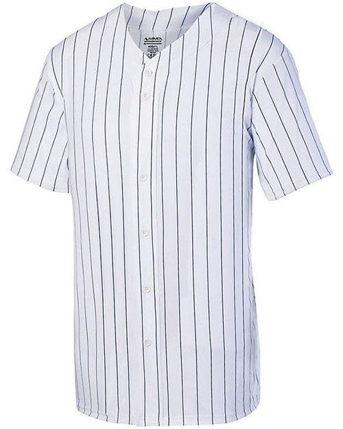 Youth Pinstripe Full Button Baseball Jersey [1686]