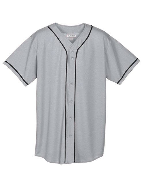 Youth Wicking Mesh Button Front Jersey [594]